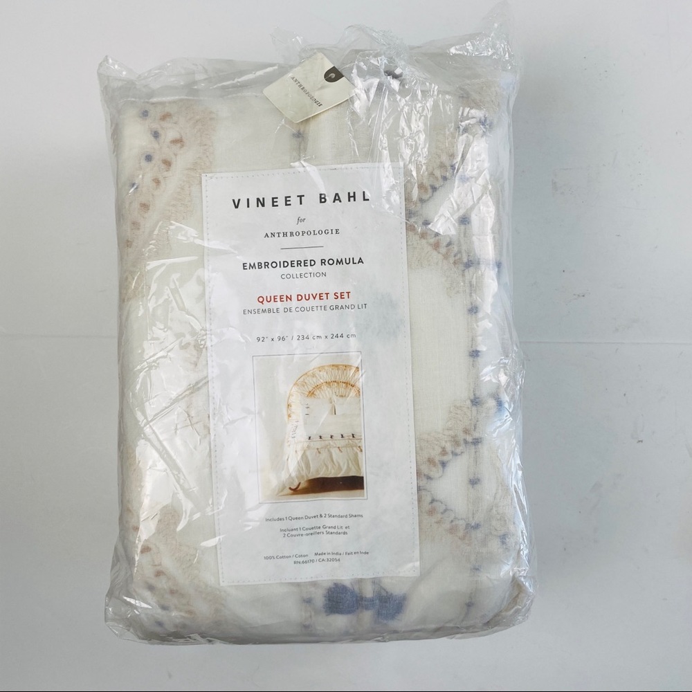 Anthro x Vineet Bahl Embroidered Romula Duvet Set - Picture 7 of 10